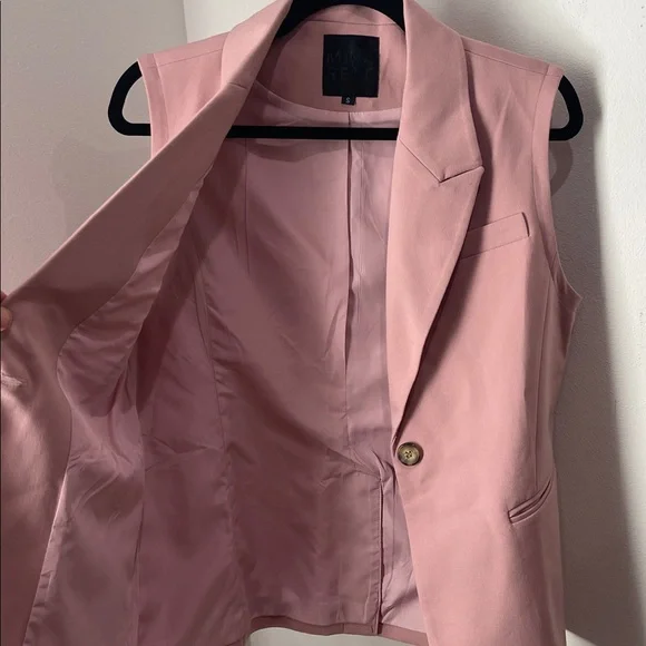 NWOT dusty pink MINA SELF vest - Picture 6 of 6